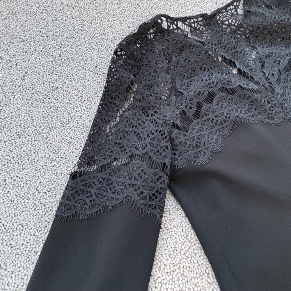 Diane von Furstenberg Dahlia Black Lace Dress Sz 2 Romantic Whimsygoth NWT $425 - Picture 14 of 16